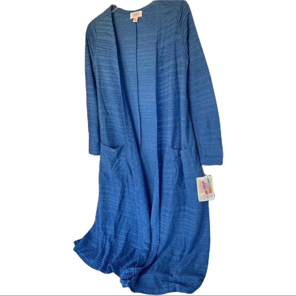 Lularoe NWT Sarah Cardigan Blue Long XS New